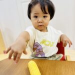 とうもろこしの皮剥きをしました